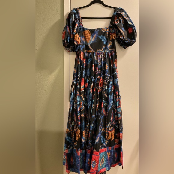 NWT FARM Rio Sunset Tapestry Black Maxi Dress small - Picture 12 of 12
